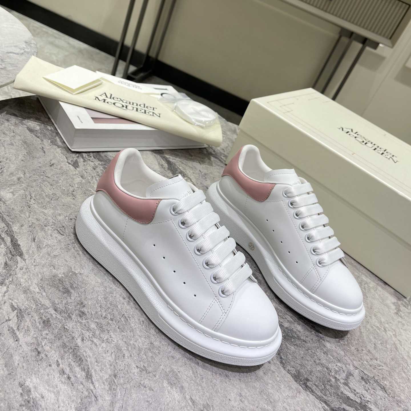 Alexander Mqueen Oversized Sneaker In Patchouli - PerfectKickZ