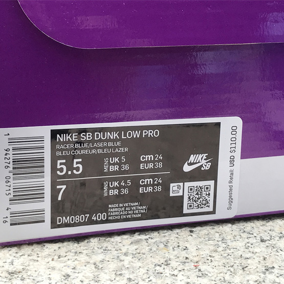 Nike SB Dunk Low “Blue Raspberry” Sneaker   DM0807-400 - PerfectKickZ