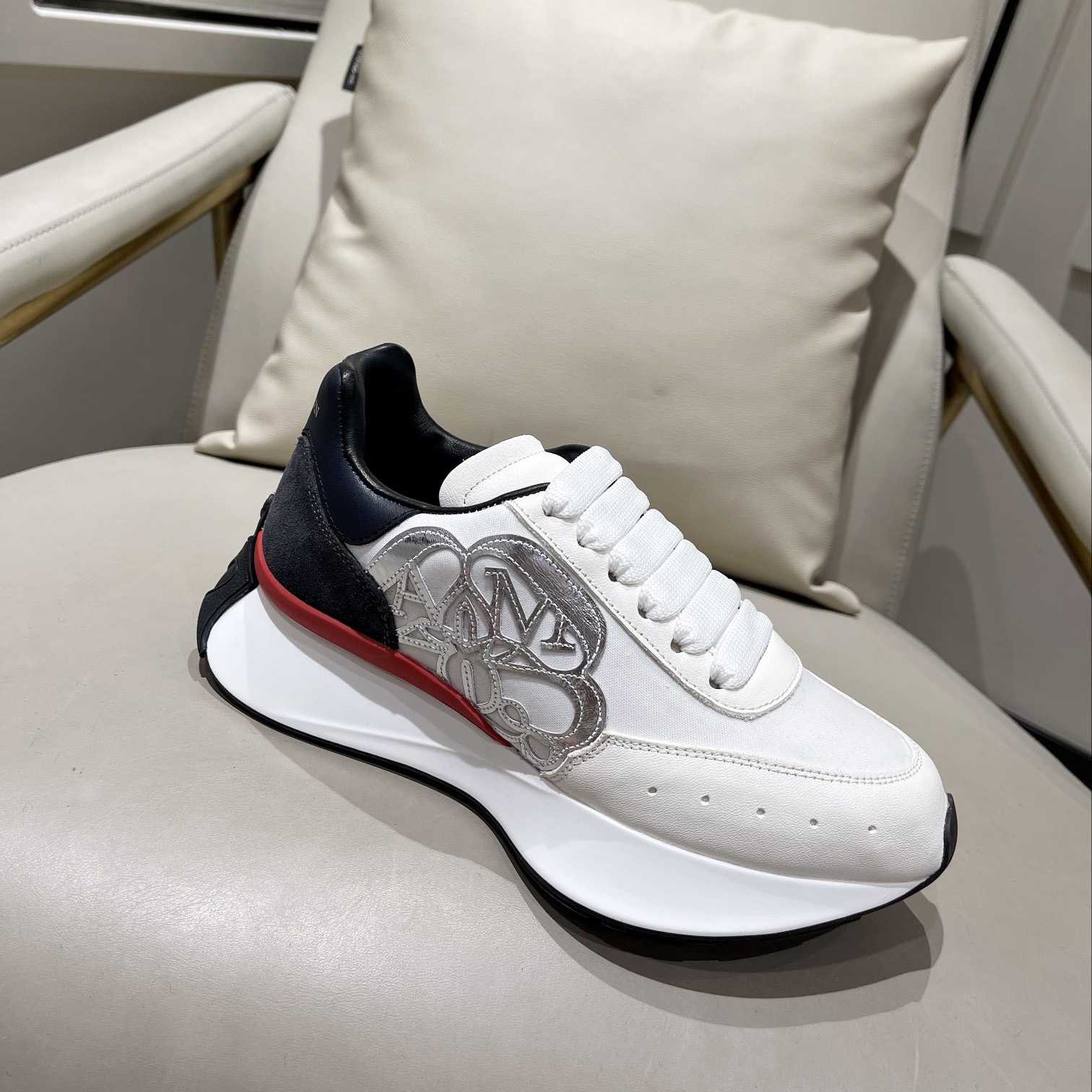 Alexander Mqueen Sprint Runner Lace-Up Sneaker - PerfectKickZ