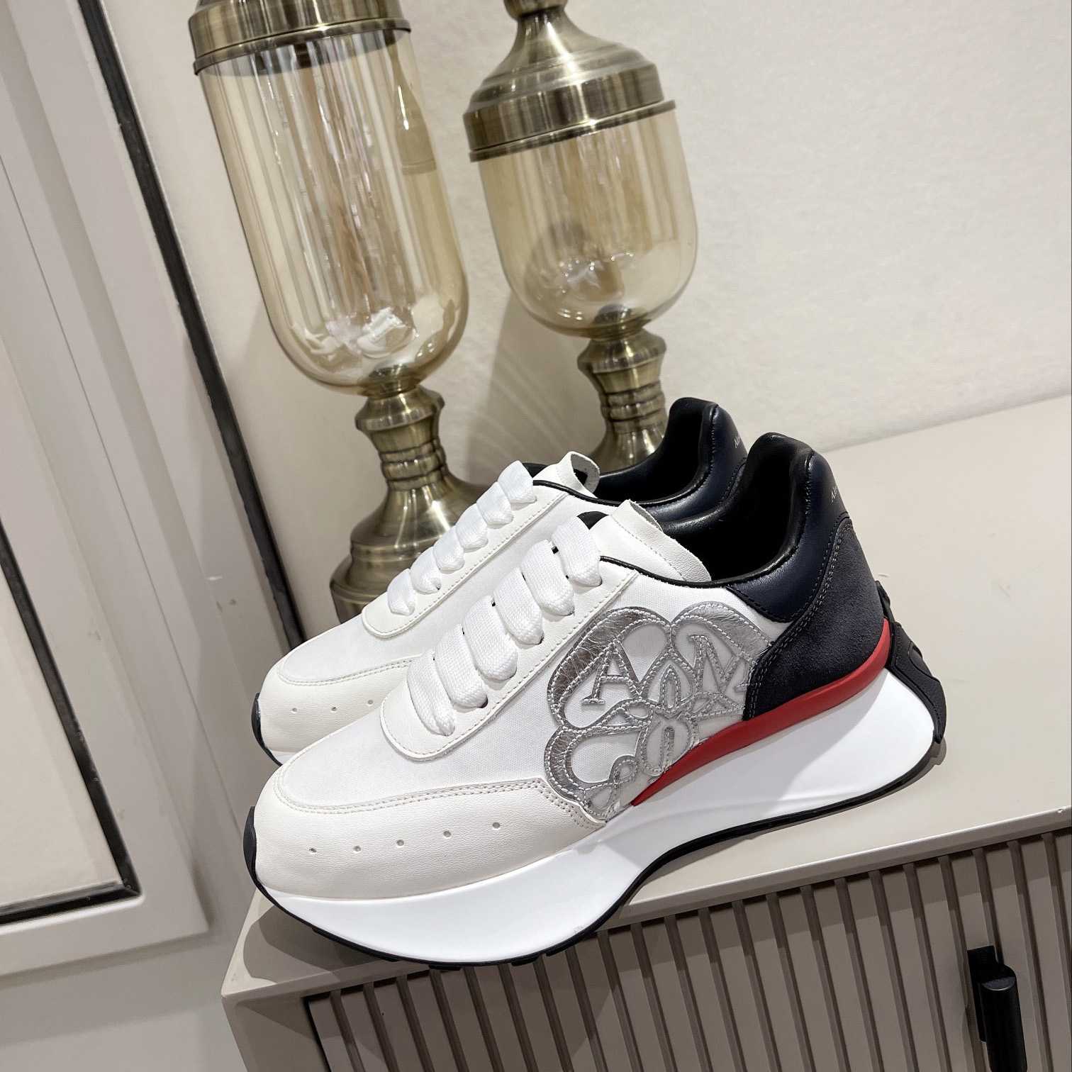 Alexander Mqueen Sprint Runner Lace-Up Sneaker - PerfectKickZ