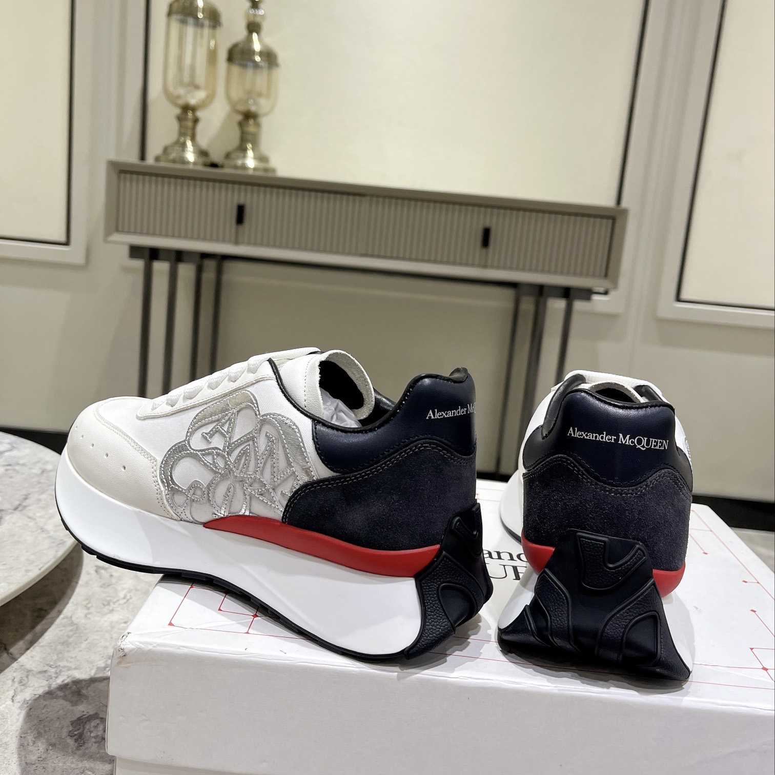 Alexander Mqueen Sprint Runner Lace-Up Sneaker - PerfectKickZ