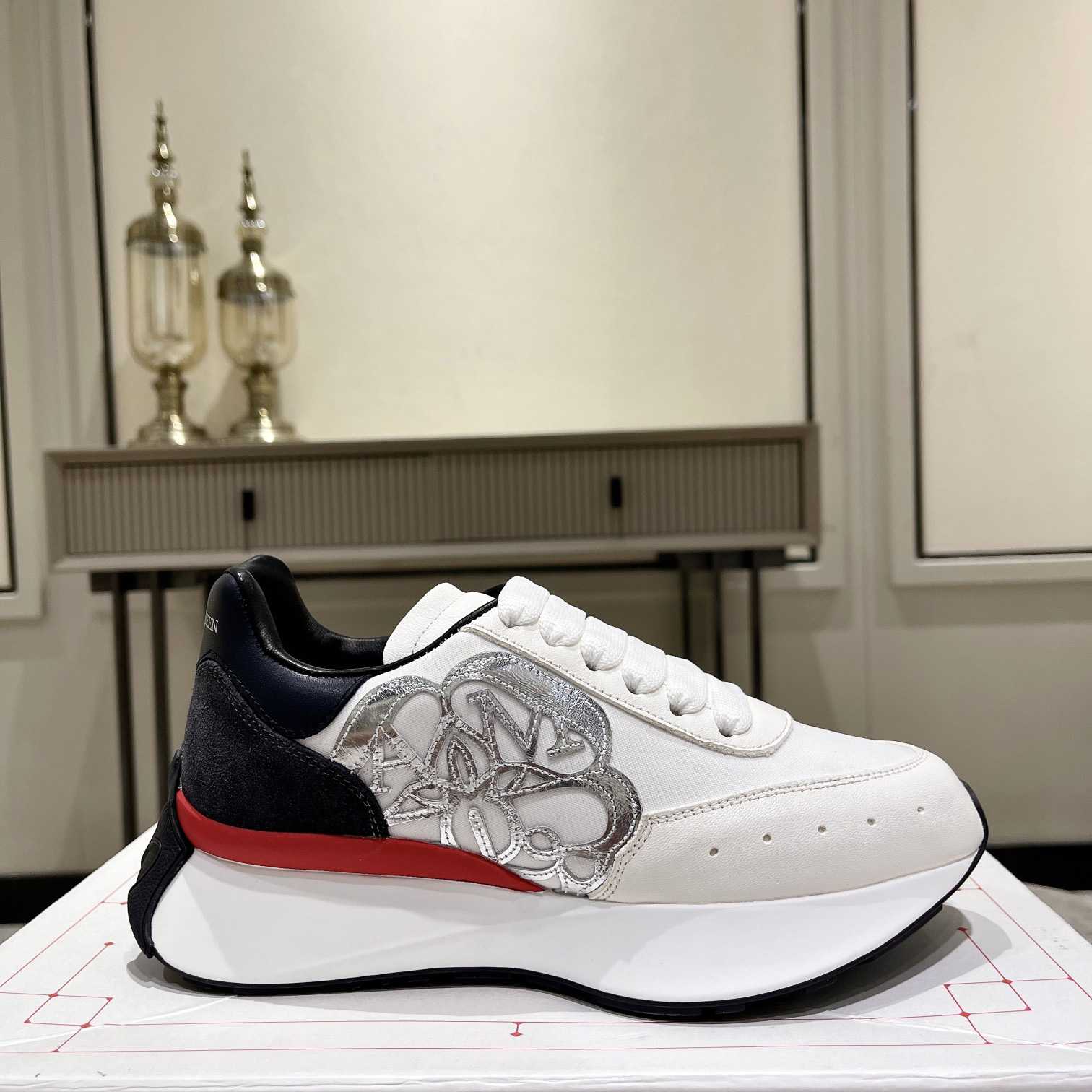 Alexander Mqueen Sprint Runner Lace-Up Sneaker - PerfectKickZ