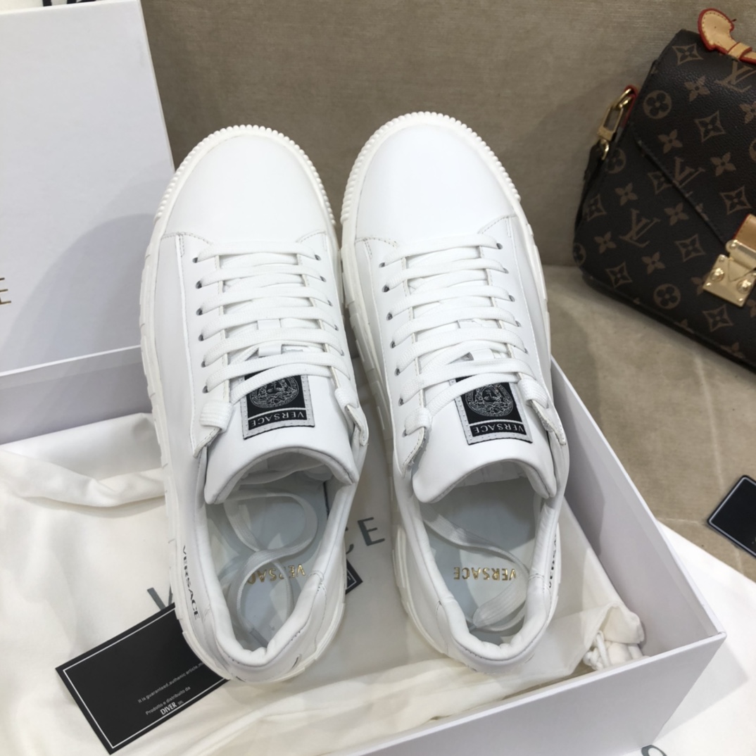 Versace La Greca Lace-Up Sneakers - PerfectKickZ