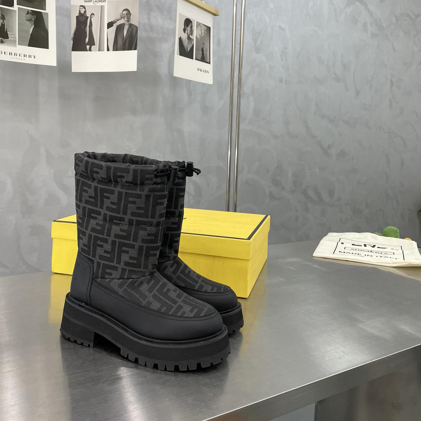 Fendi Force Black Leather Boots - PerfectKickZ