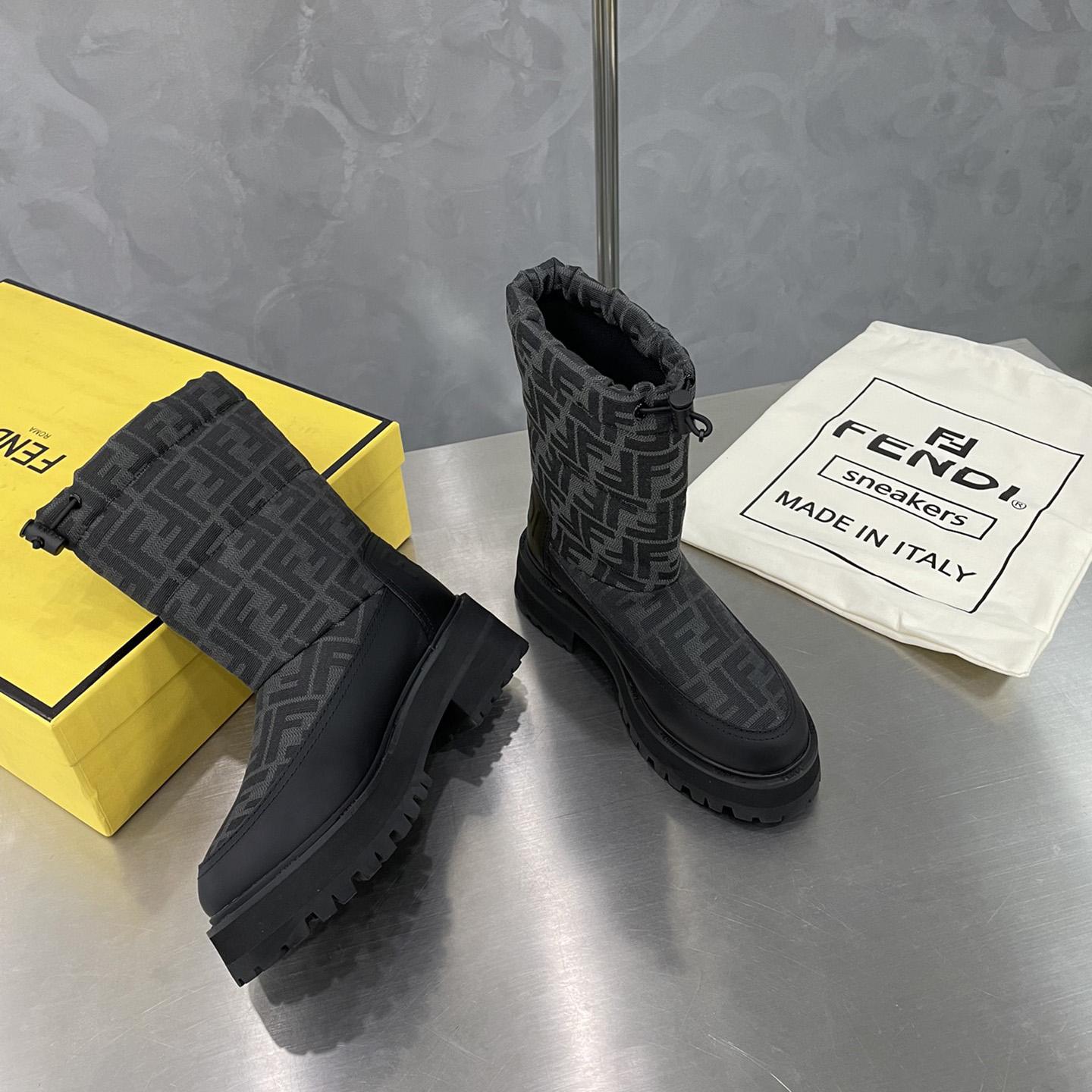 Fendi Force Black Leather Boots - PerfectKickZ