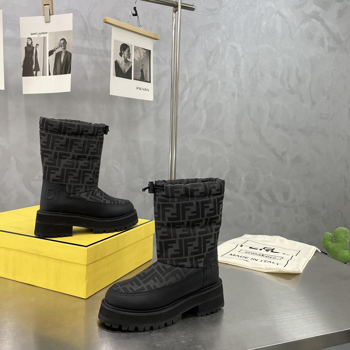Fendi Force Black Leather Boots - PerfectKickZ