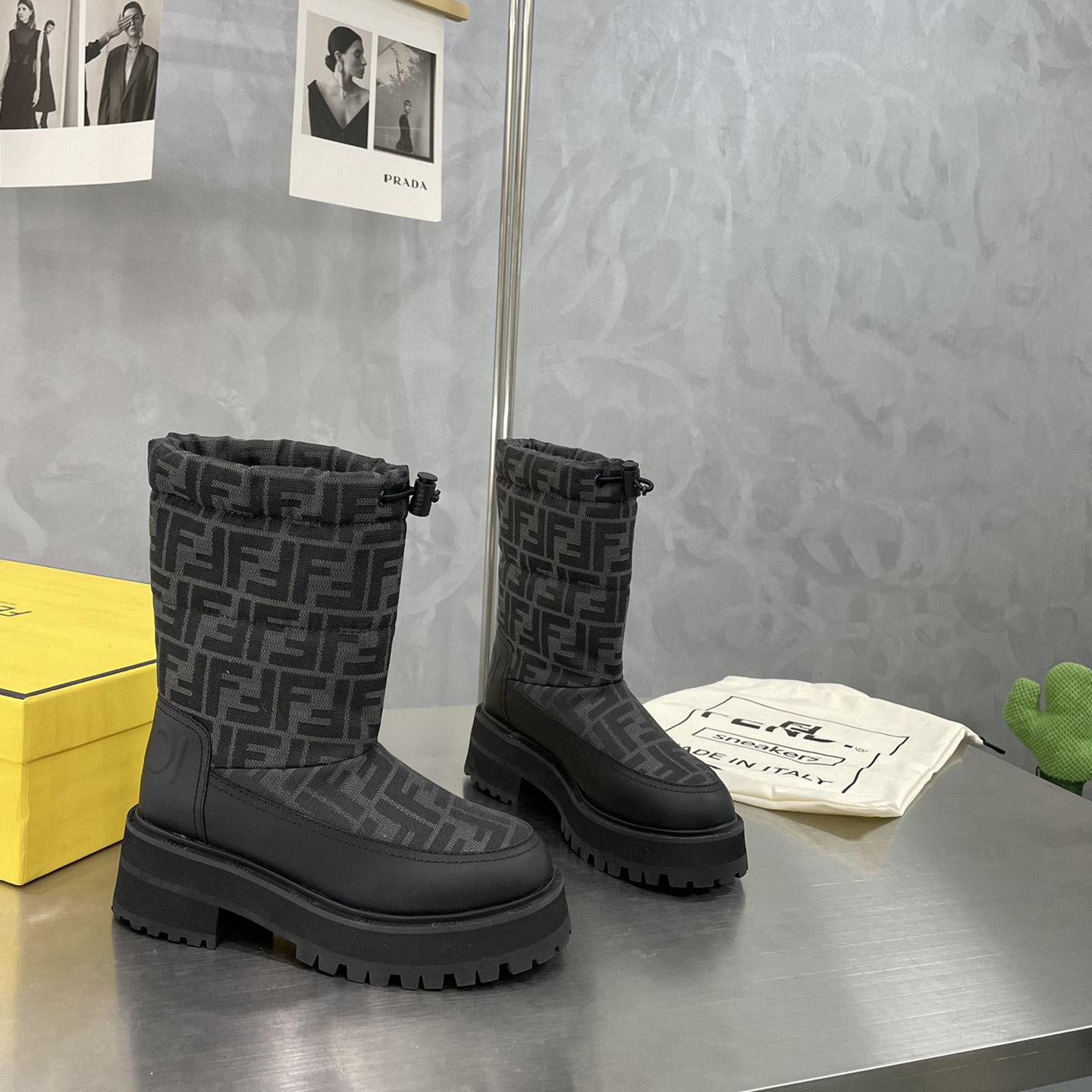 Fendi Force Black Leather Boots - PerfectKickZ