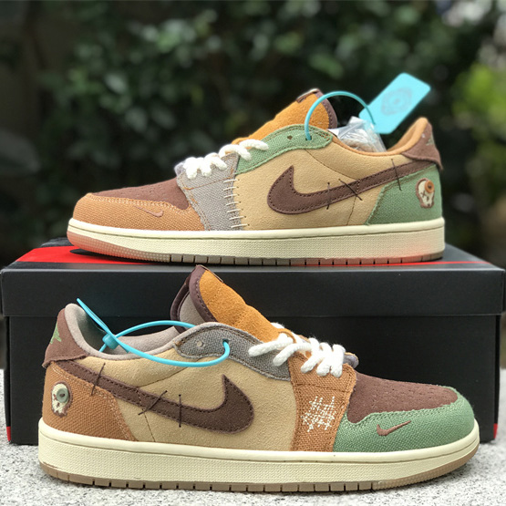 Zion Williamson x Air Jordan 1 Low OG “Voodoo” Sneaker    DZ7292-200  - PerfectKickZ