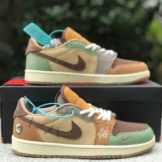Zion Williamson x Air Jordan 1 Low OG “Voodoo” Sneaker    DZ7292-200  - PerfectKickZ