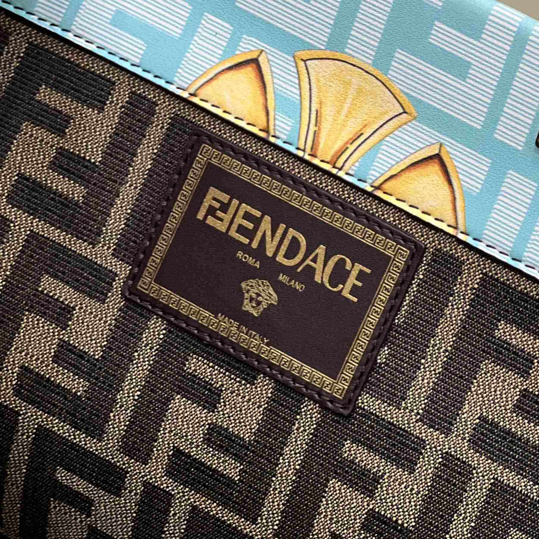 Versace x Fendi Sunshine Fendace Leather Shopper(36-13-32cm) - PerfectKickZ