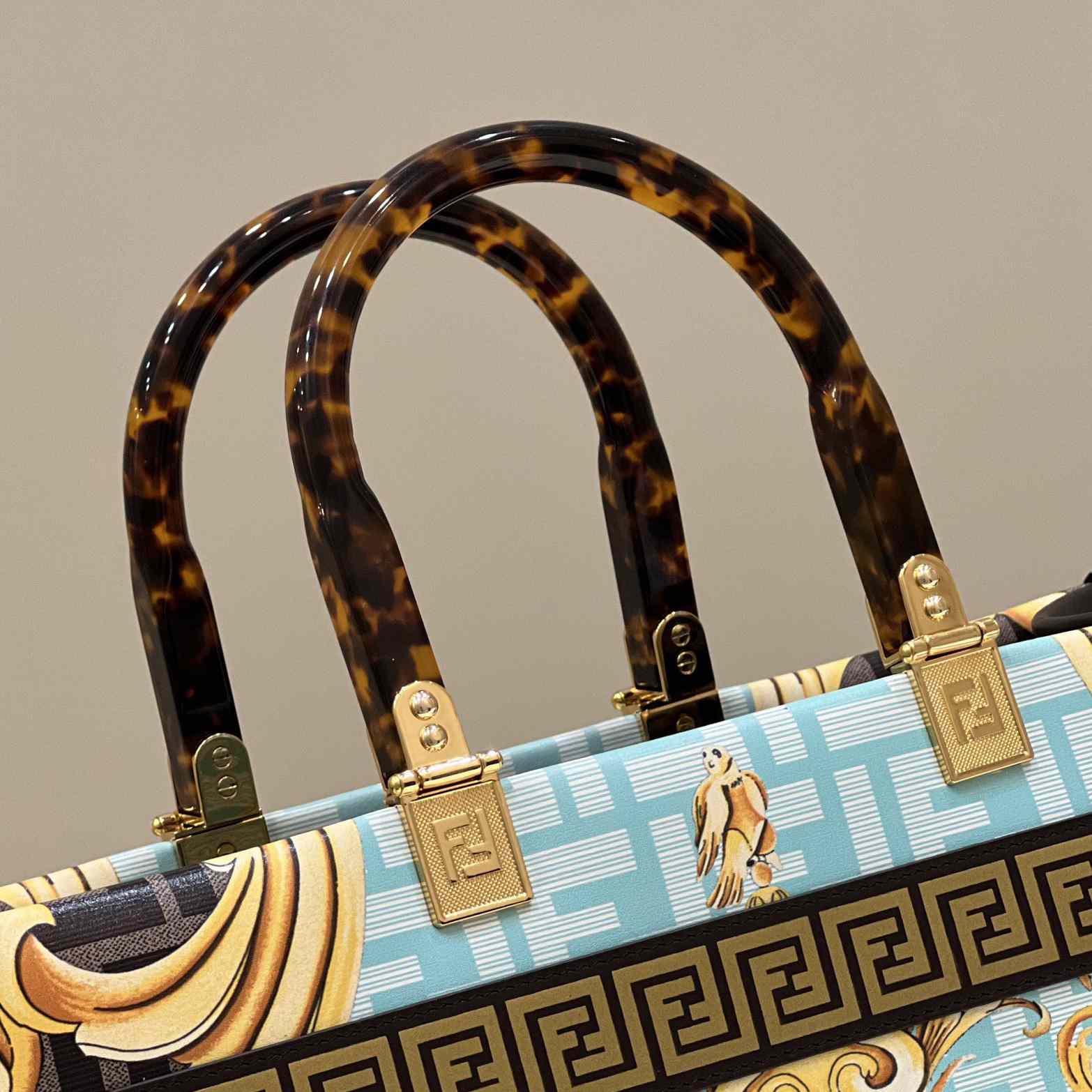 Versace x Fendi Sunshine Fendace Leather Shopper(36-13-32cm) - PerfectKickZ