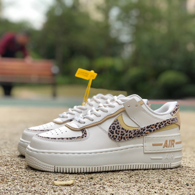 Nike WMNS Air Force 1 Shadow"Beige/Brown Leopard" Sneaker   CI0919-120 - PerfectKickZ