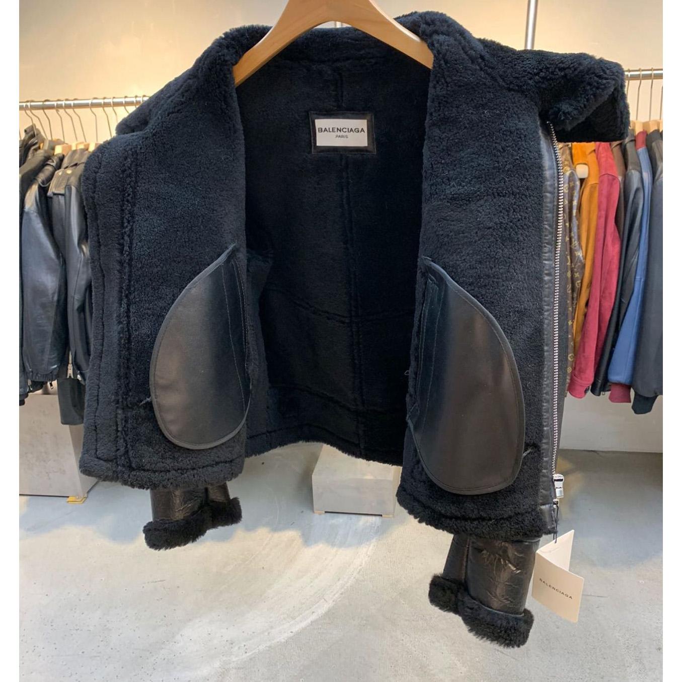 Balenciaga Jacket In Black Calfskin - PerfectKickZ