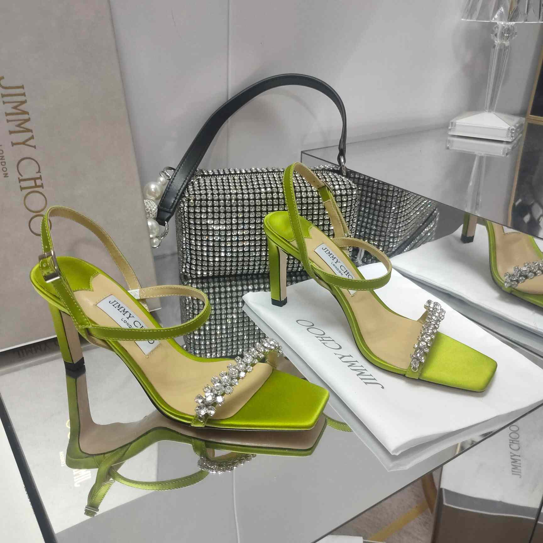 Jimmy Choo Meira 85 Suede Sandals With Crystal Embellishment - PerfectKickZ