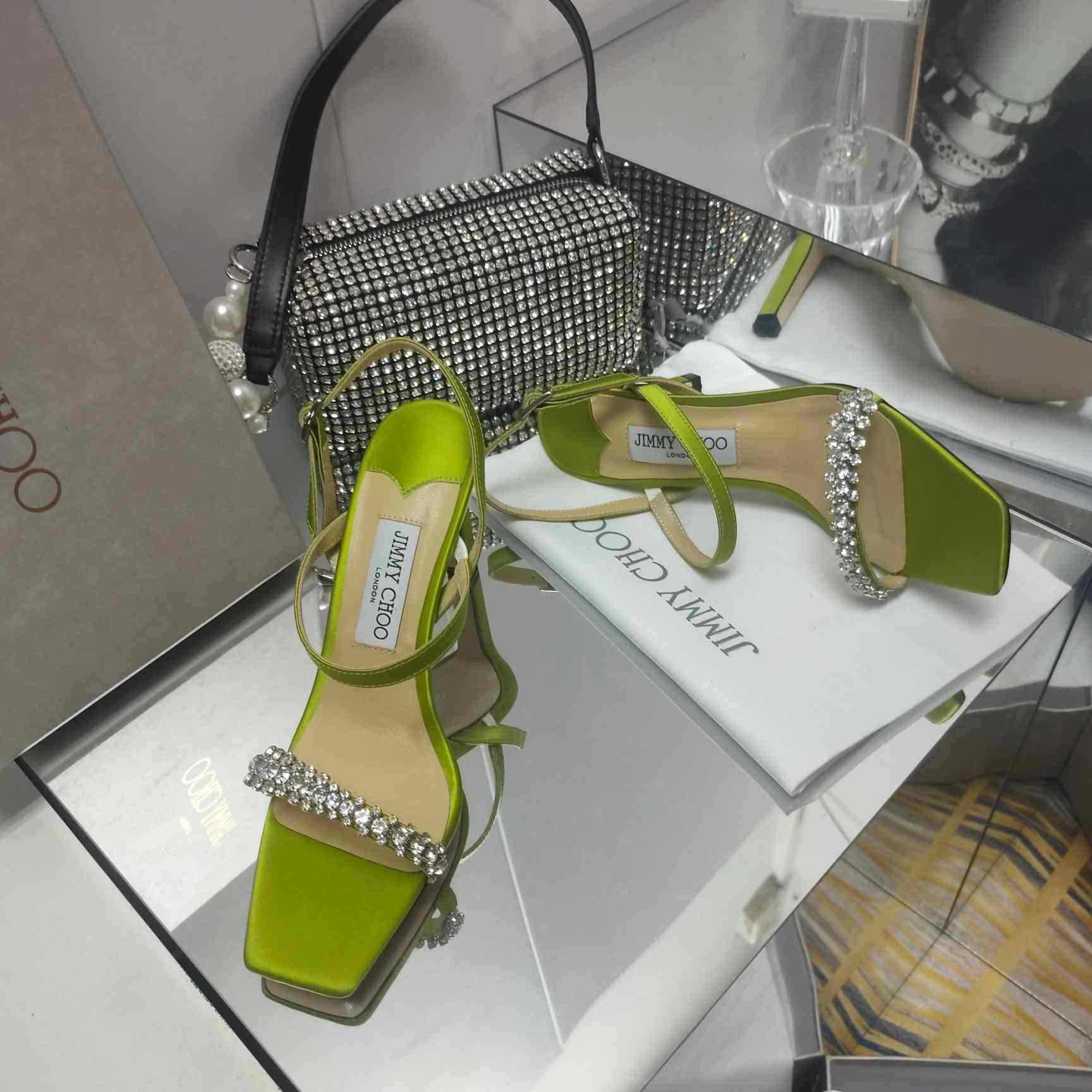 Jimmy Choo Meira 85 Suede Sandals With Crystal Embellishment - PerfectKickZ