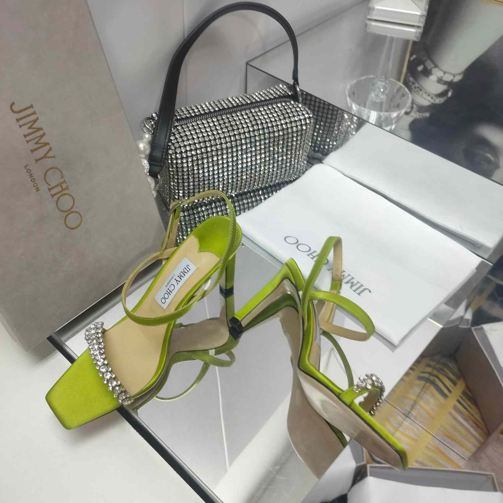 Jimmy Choo Meira 85 Suede Sandals With Crystal Embellishment - PerfectKickZ