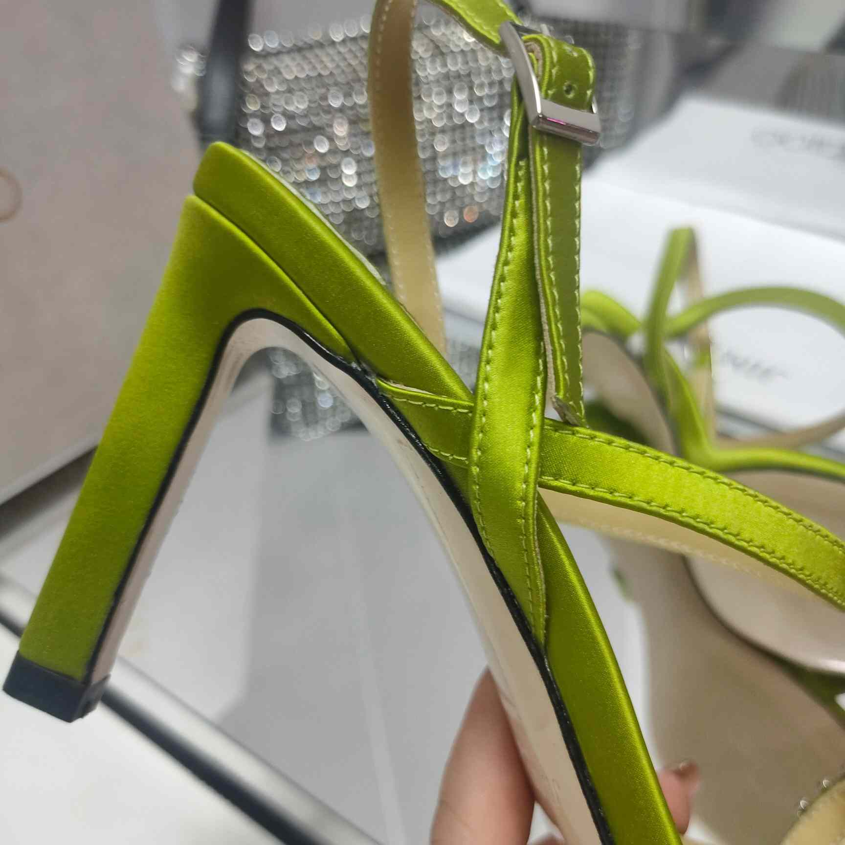 Jimmy Choo Meira 85 Suede Sandals With Crystal Embellishment - PerfectKickZ