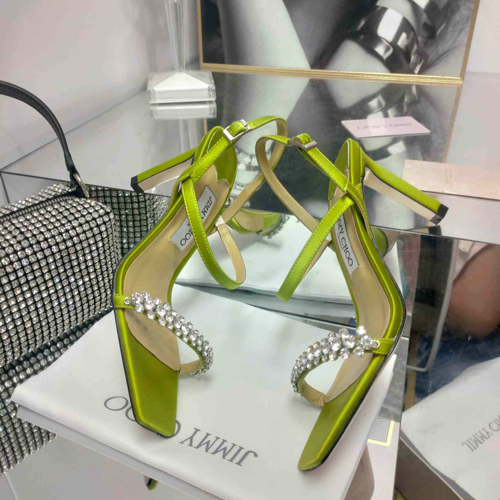 Jimmy Choo Meira 85 Suede Sandals With Crystal Embellishment - PerfectKickZ
