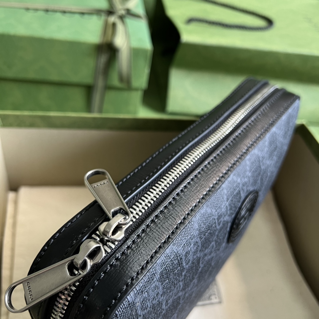 Gucci Shoulder Bag With Interlocking G(24.5-16-4.5cm)   - PerfectKickZ