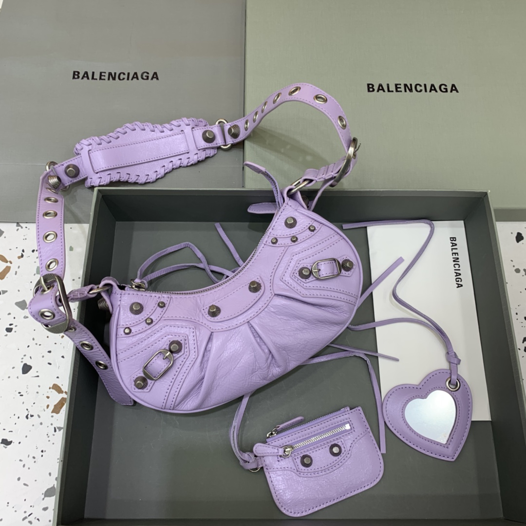 Balenciaga Le Cagole XS Shoulder Bag In purple (26-12-6cm) - PerfectKickZ