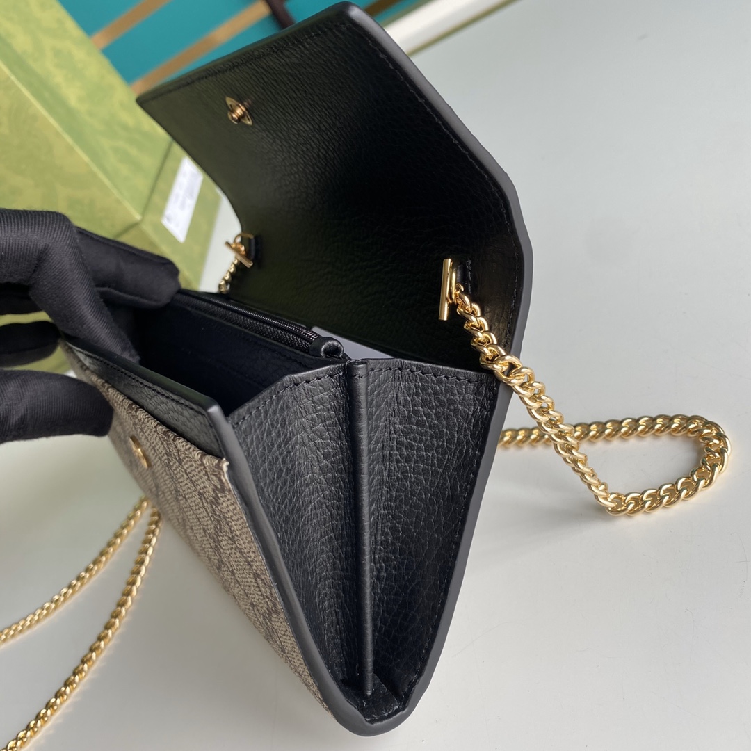 Gucci GG Marmont Chain Wallet(19-10-3.5CM)    - PerfectKickZ