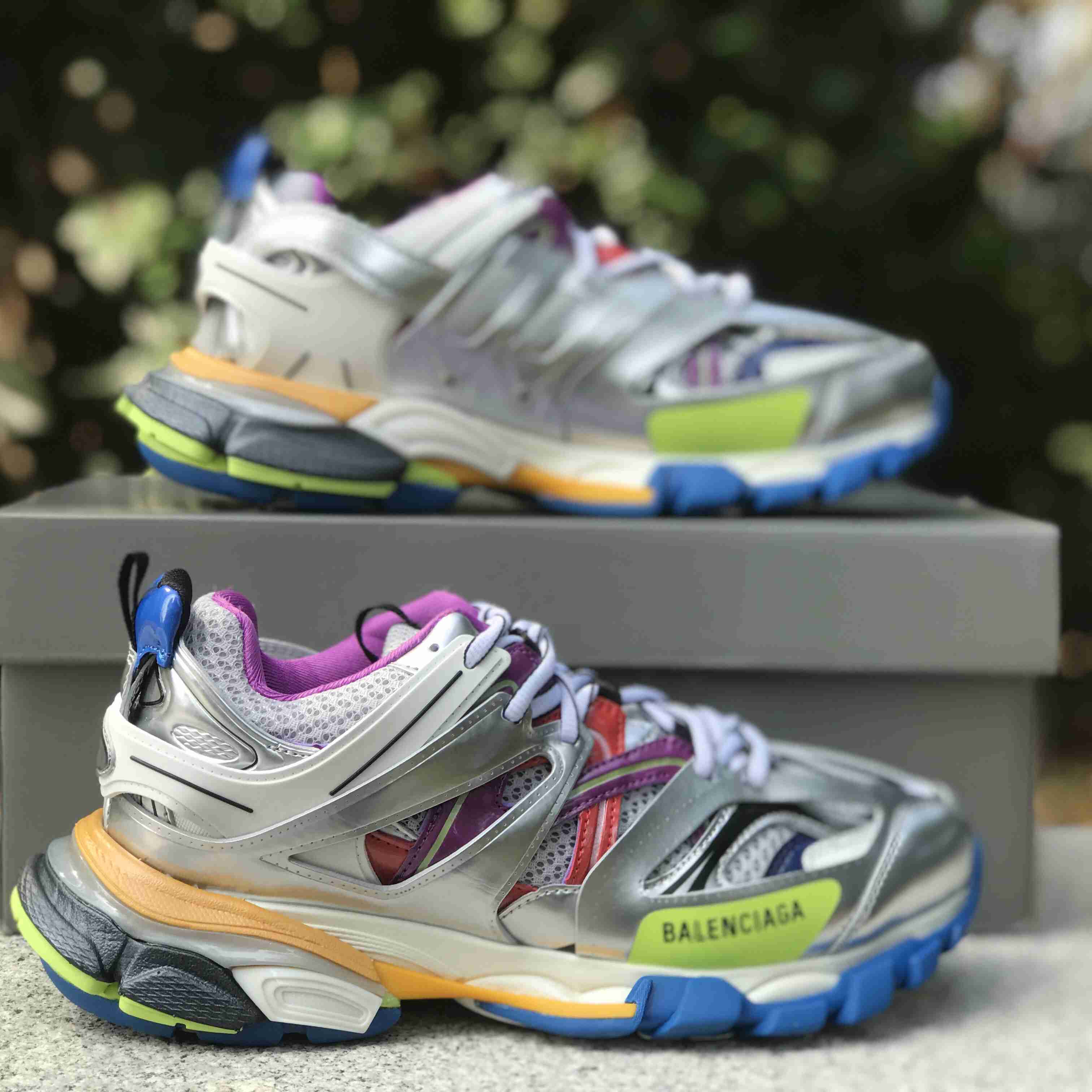 Balenciaga Track Sneaker In Silver - PerfectKickZ