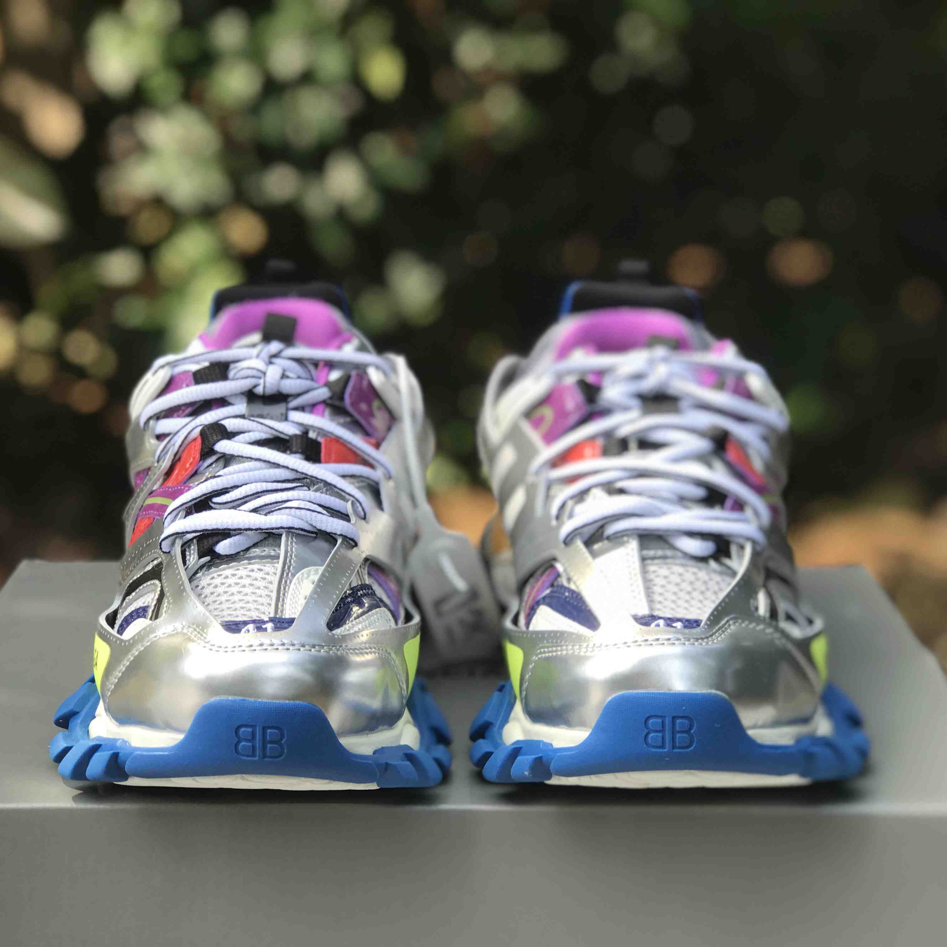 Balenciaga Track Sneaker In Silver - PerfectKickZ