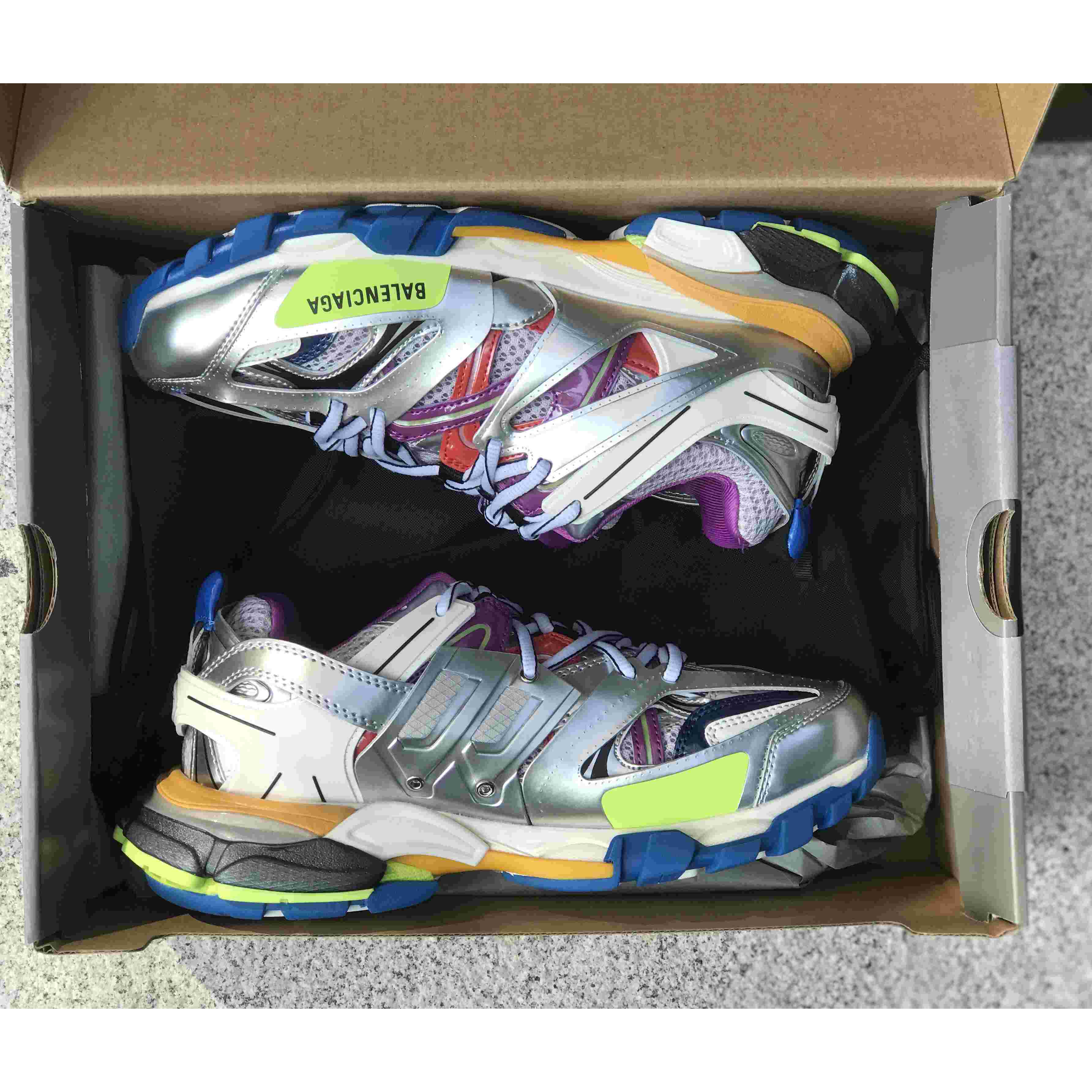 Balenciaga Track Sneaker In Silver - PerfectKickZ