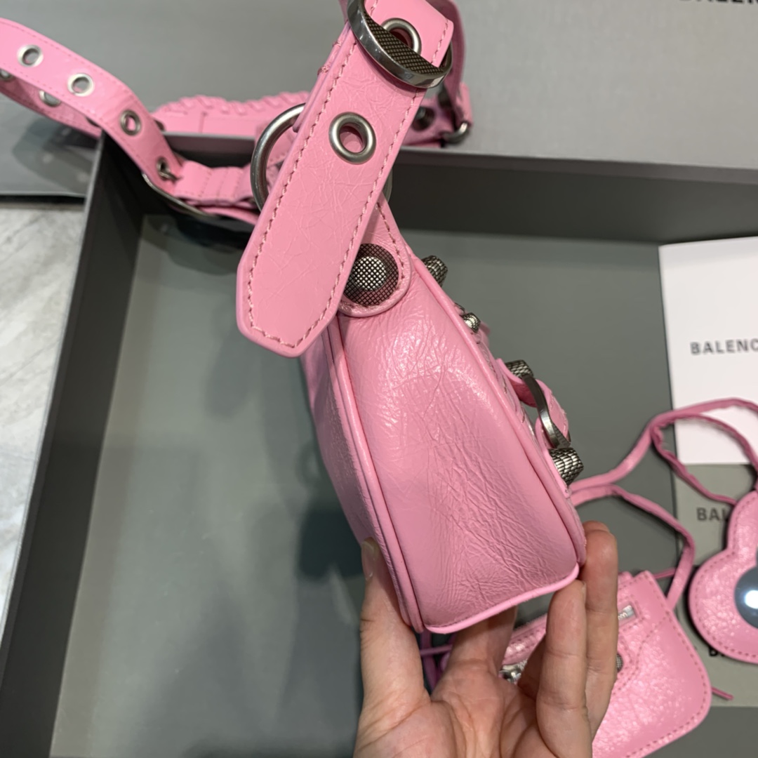 Balenciaga Women's Le Cagole XS Shoulder Bag In Pink(26-12-6cm) - PerfectKickZ