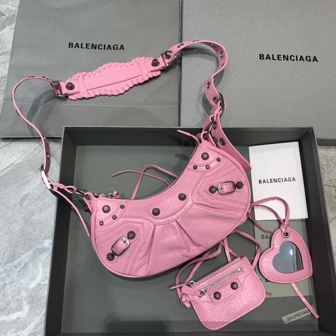 Balenciaga Women's Le Cagole XS Shoulder Bag In Pink(26-12-6cm) - PerfectKickZ