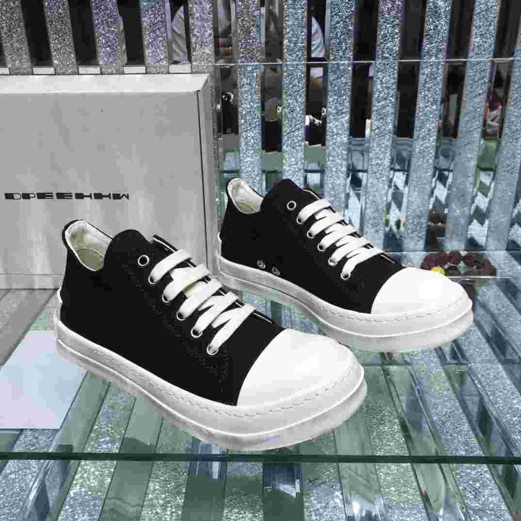 Rick Owens Low-Top Canvas Sneakers - PerfectKickZ