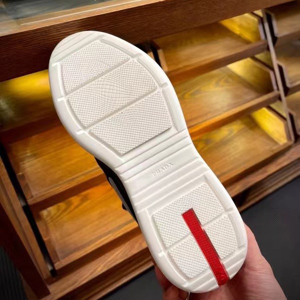 Prada America's Cup High 'Red Silver'Sneakers(upon uk size) - PerfectKickZ