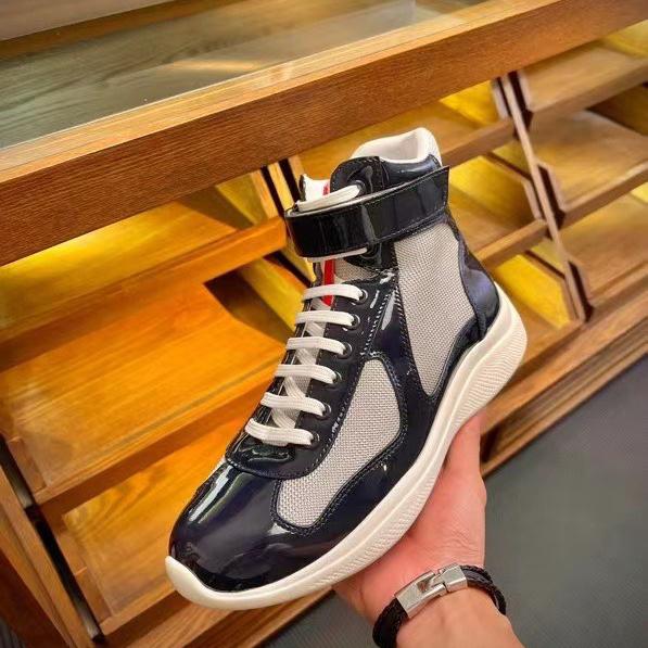 Prada America's Cup High 'Red Silver'Sneakers(upon uk size) - PerfectKickZ