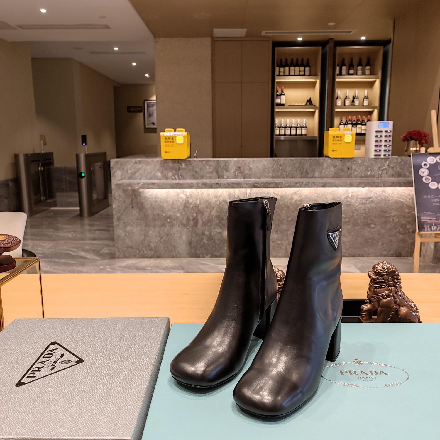 Prada Leather Booties - PerfectKickZ