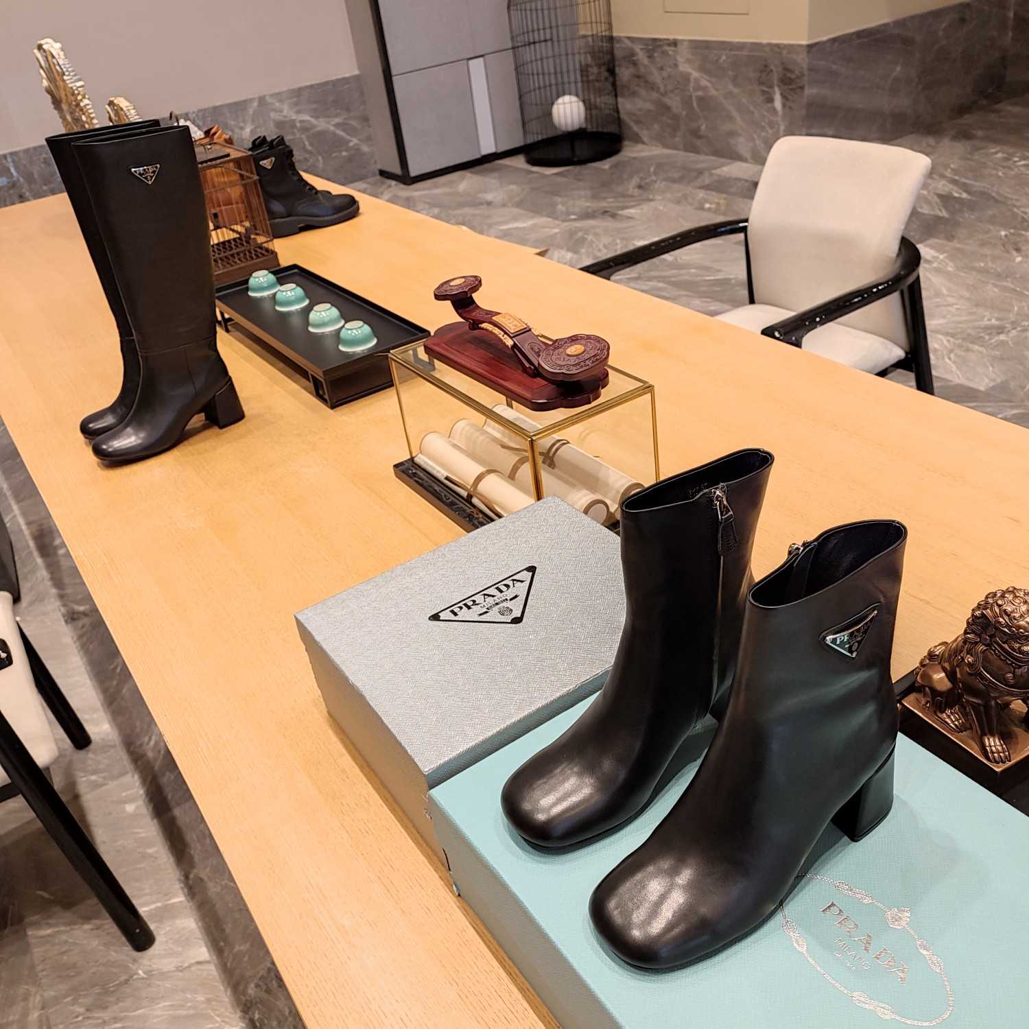 Prada Leather Booties - PerfectKickZ