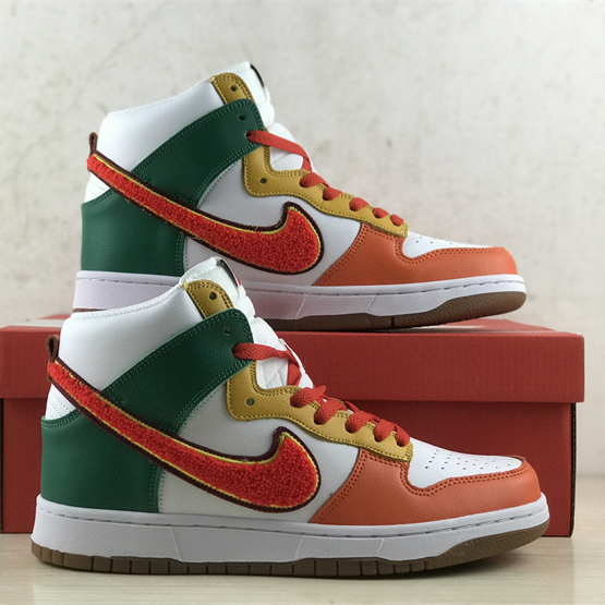 Nike Dunk High University “Chenille Swoosh” Sneakers     DR8805-100 - PerfectKickZ