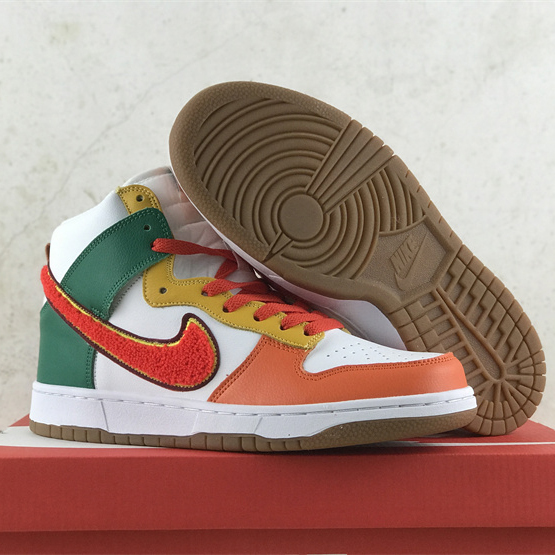 Nike Dunk High University “Chenille Swoosh” Sneakers     DR8805-100 - PerfectKickZ