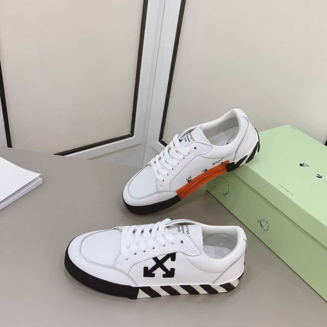 Off White Canvas Vulcanized Low Sneakers - PerfectKickZ