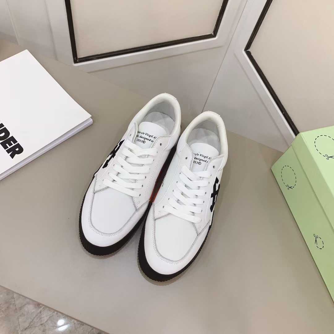 Off White Canvas Vulcanized Low Sneakers - PerfectKickZ