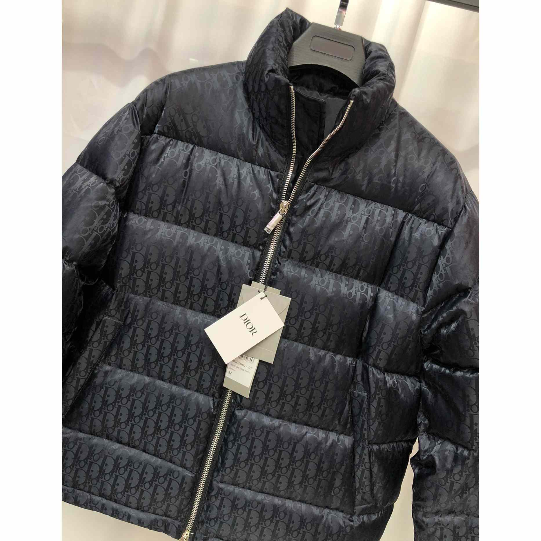 Dior Oblique Print Down Puffer Jacket - 