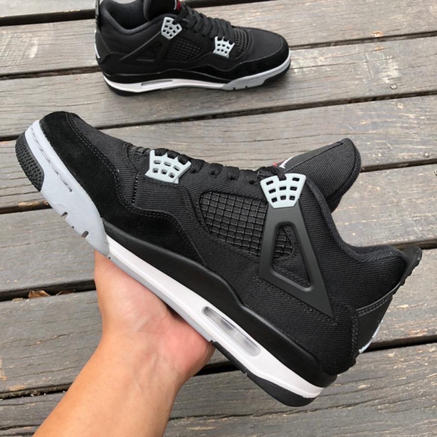 Air Jordan 4 Retro "Black Canvas" Sneakers      DH7138-006 - 