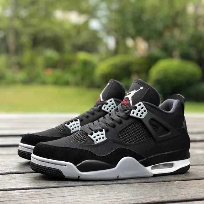 Air Jordan 4 Retro "Black Canvas" Sneakers      DH7138-006 - PerfectKickZ