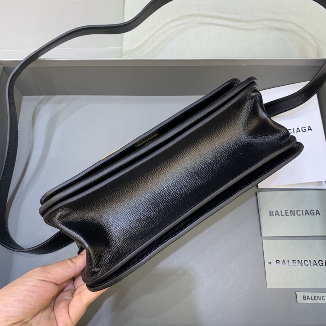 Balenciaga Women's Gossip Small Bag In Stripe Embossed Calfskin In Black(23.5-12.4-10.4cm) - PerfectKickZ