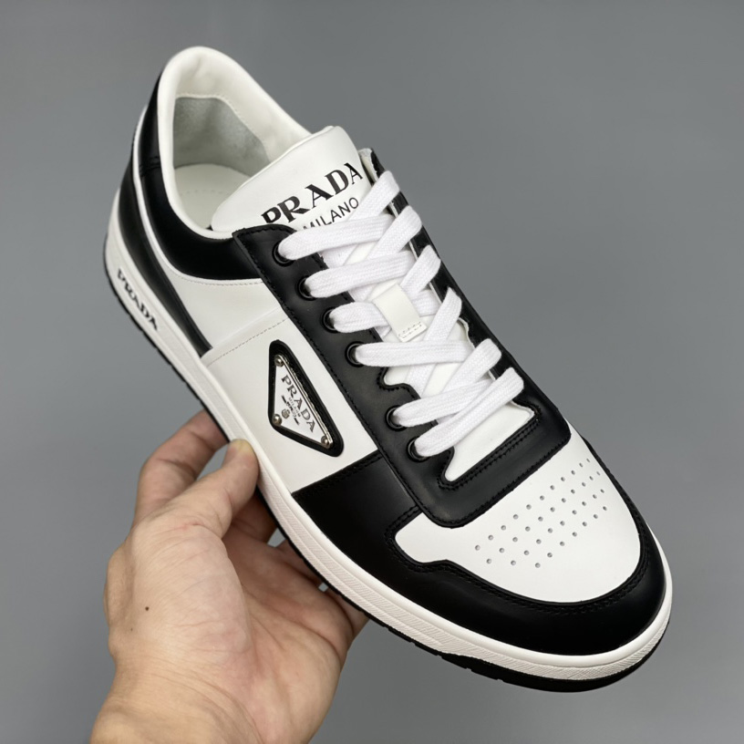 Prada Downtown Leather Sneakers - PerfectKickZ