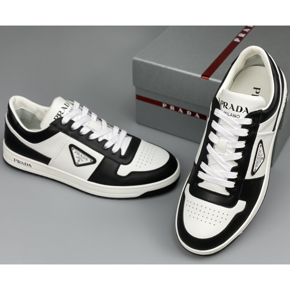 Prada Downtown Leather Sneakers - PerfectKickZ