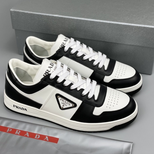 Prada Downtown Leather Sneakers - PerfectKickZ