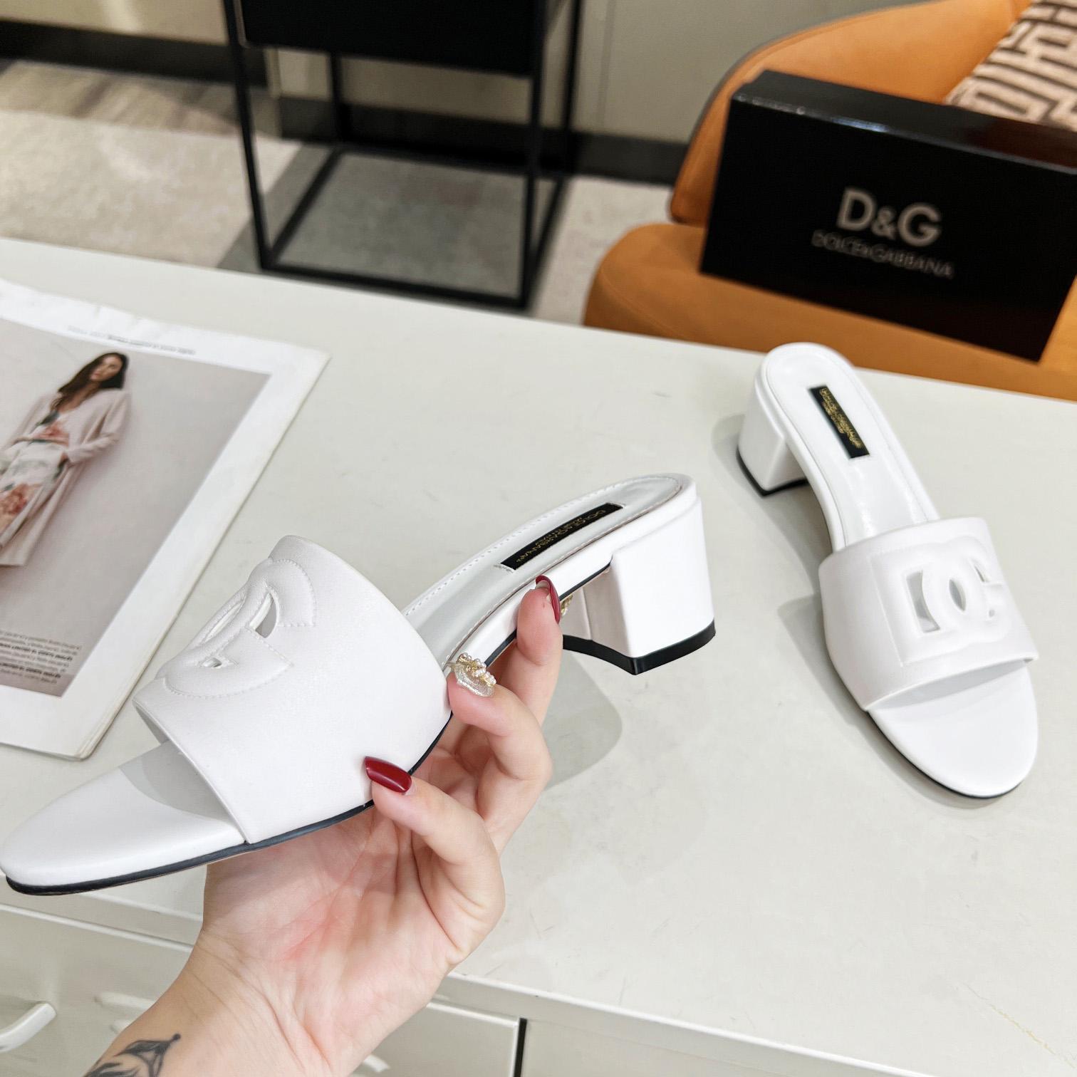 Dolce & Gabbana Calfskin Mules With DG Millennials Logo - PerfectKickZ
