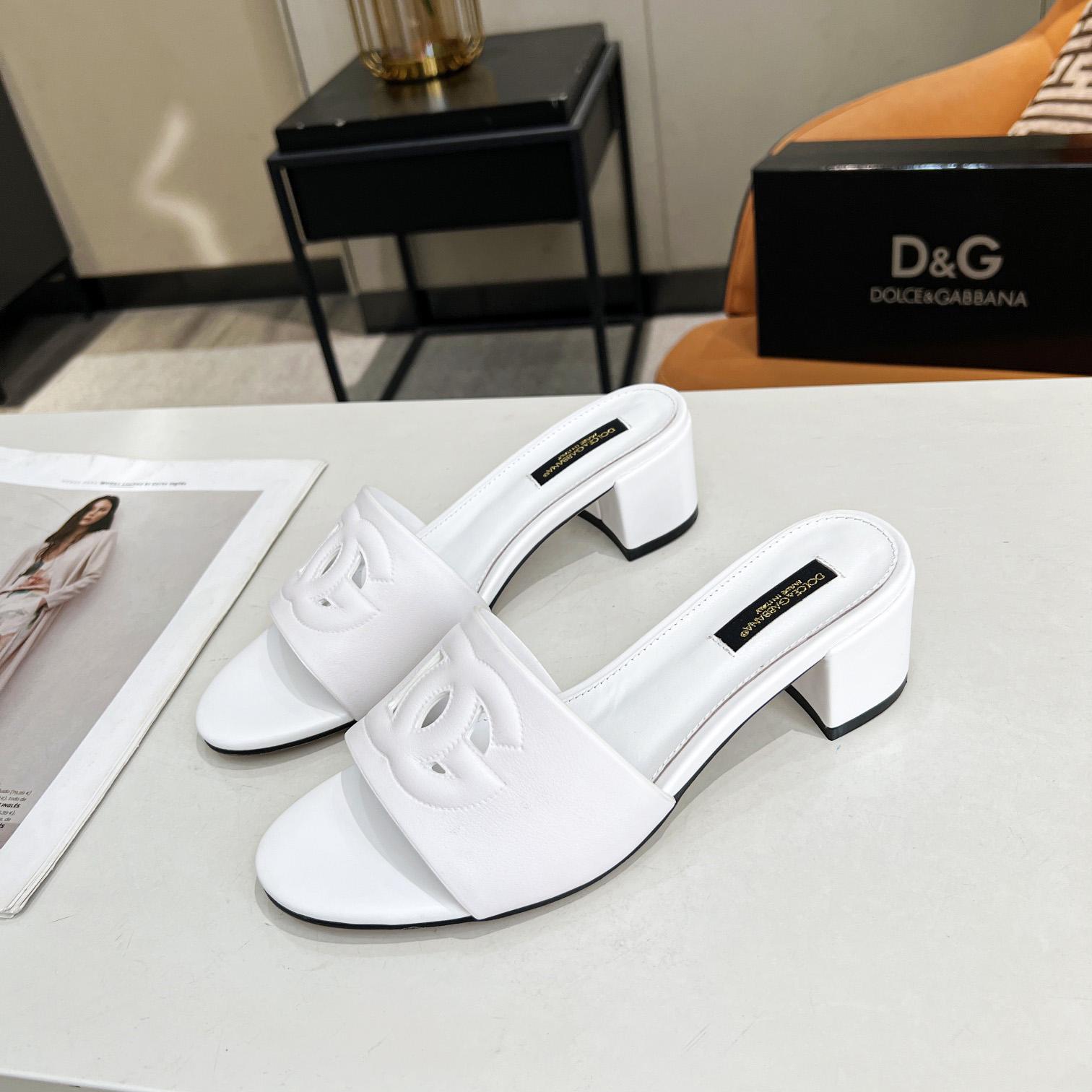 Dolce & Gabbana Calfskin Mules With DG Millennials Logo - PerfectKickZ