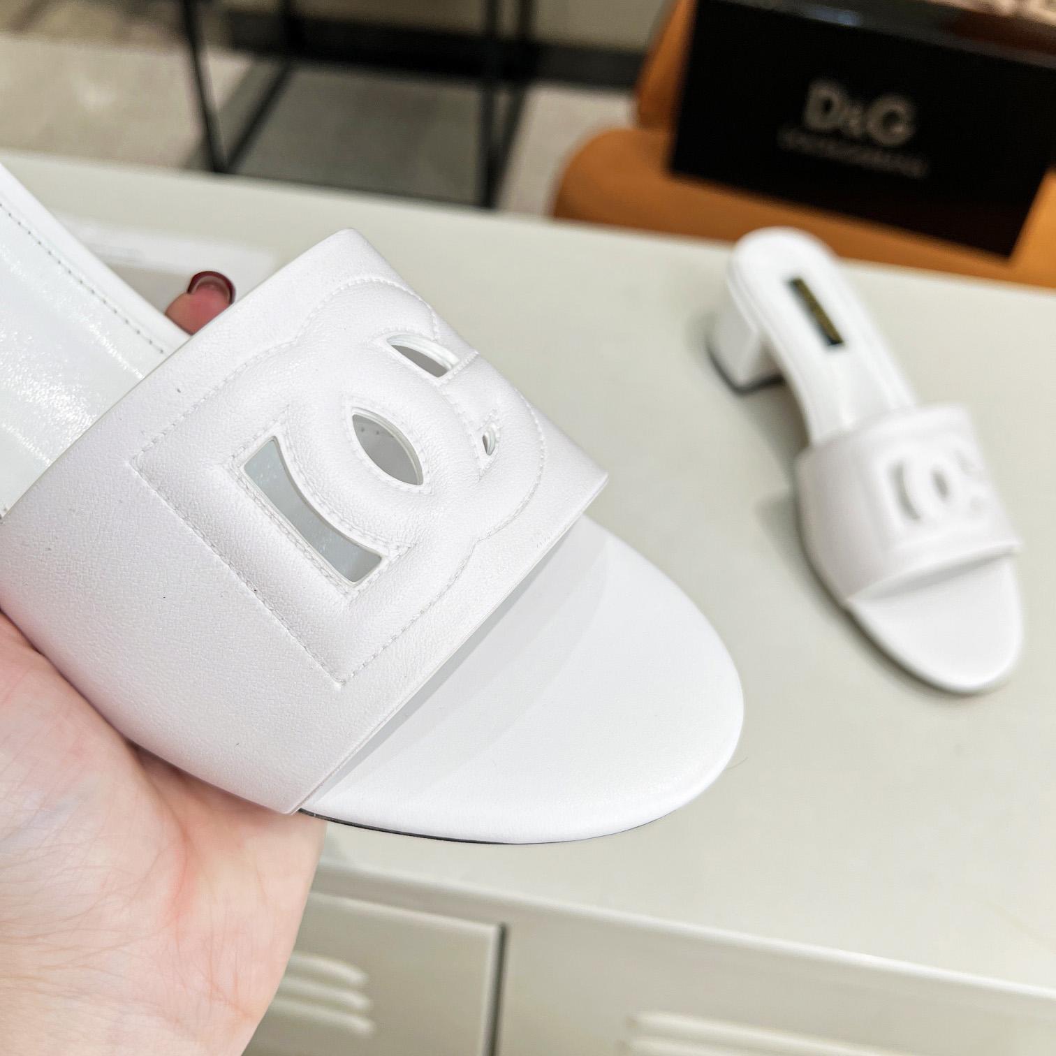 Dolce & Gabbana Calfskin Mules With DG Millennials Logo - PerfectKickZ