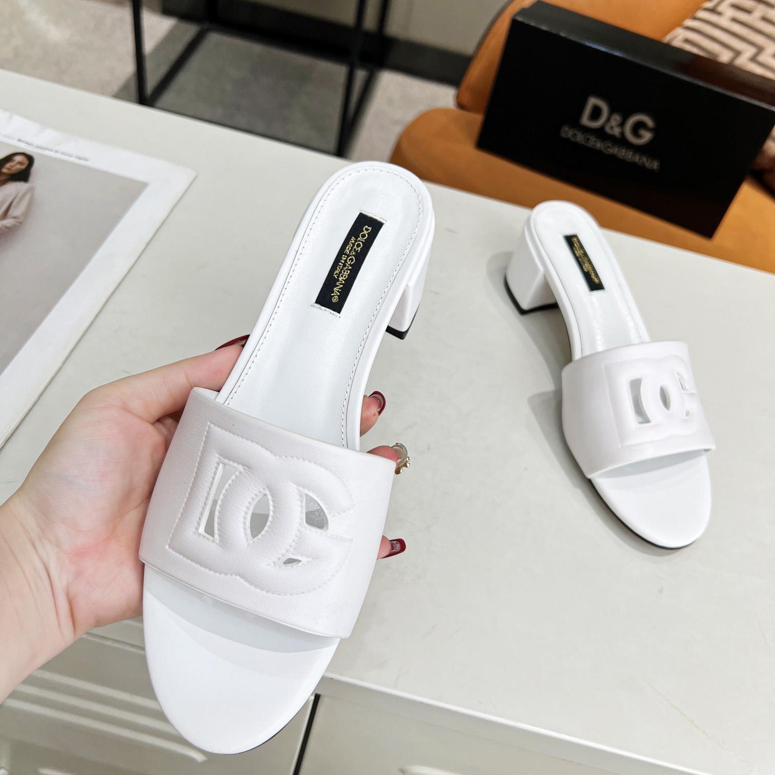 Dolce & Gabbana Calfskin Mules With DG Millennials Logo - PerfectKickZ